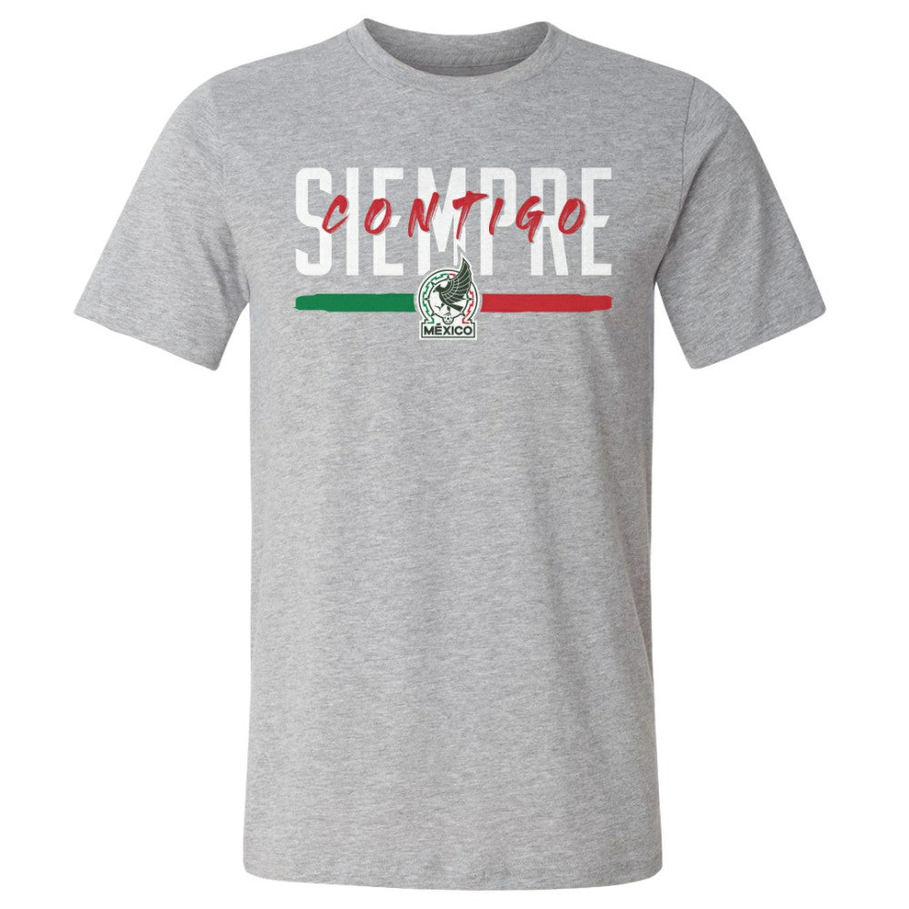 Mexico National Team 500 Level Siempre Contigo Cotton T-Shirt for sale - Heather Gray 