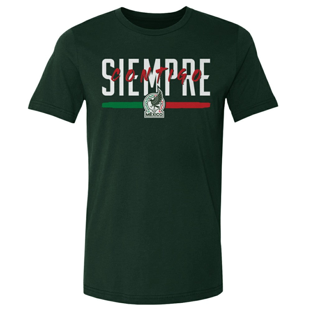 Mexico National Team 500 Level Siempre Contigo Cotton T-Shirt for sale - Forest Green 