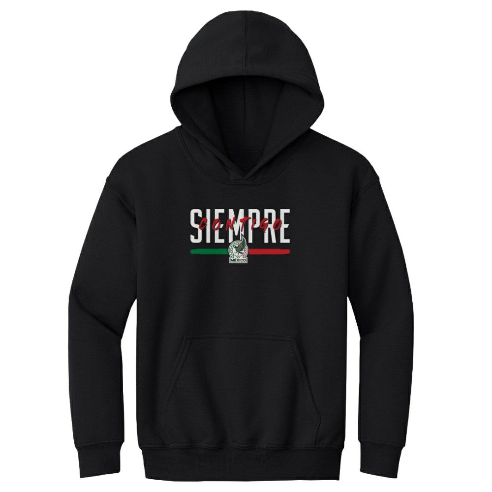 Mexico National Team 500 Level Youth Siempre Contigo Pullover Hoodie for sale - Black 