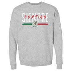 Mexico National Team 500 Level Siempre Contigo Crewneck Sweatshirt for sale - Heather Gray 