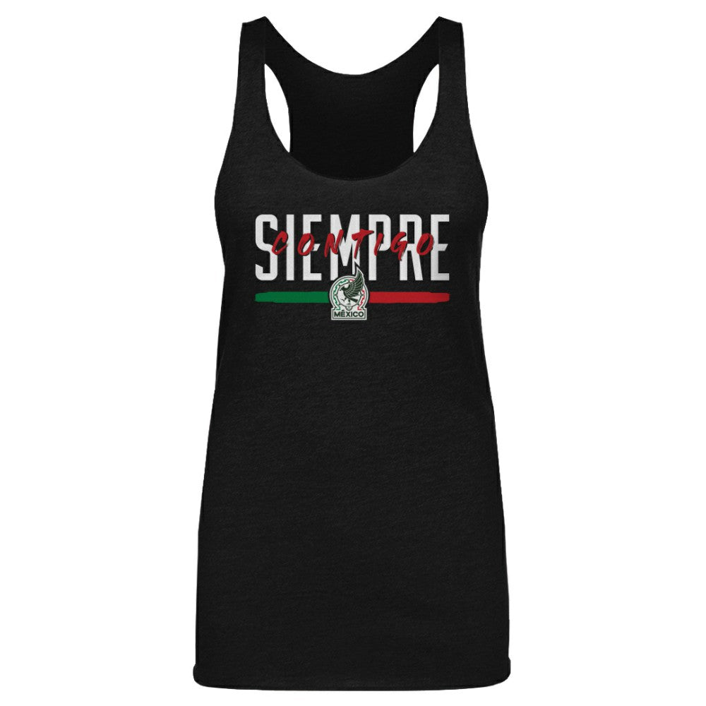 Mexico National Team 500 Level Women's Siempre Contigo Tri-Blend Tank Top for sale - Black 