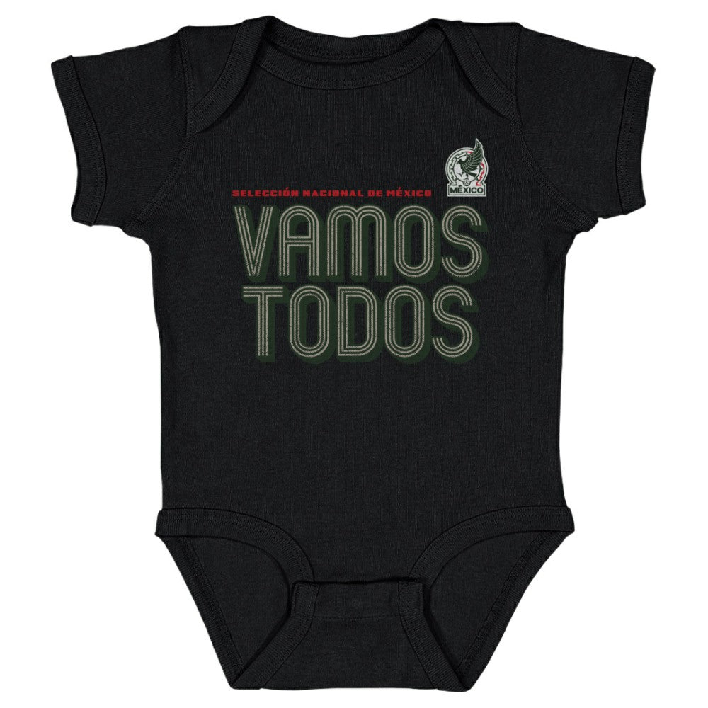 Mexico National Team 500 Level Infant Vamos Todos Inline Bold Bodysuit for sale - Black 