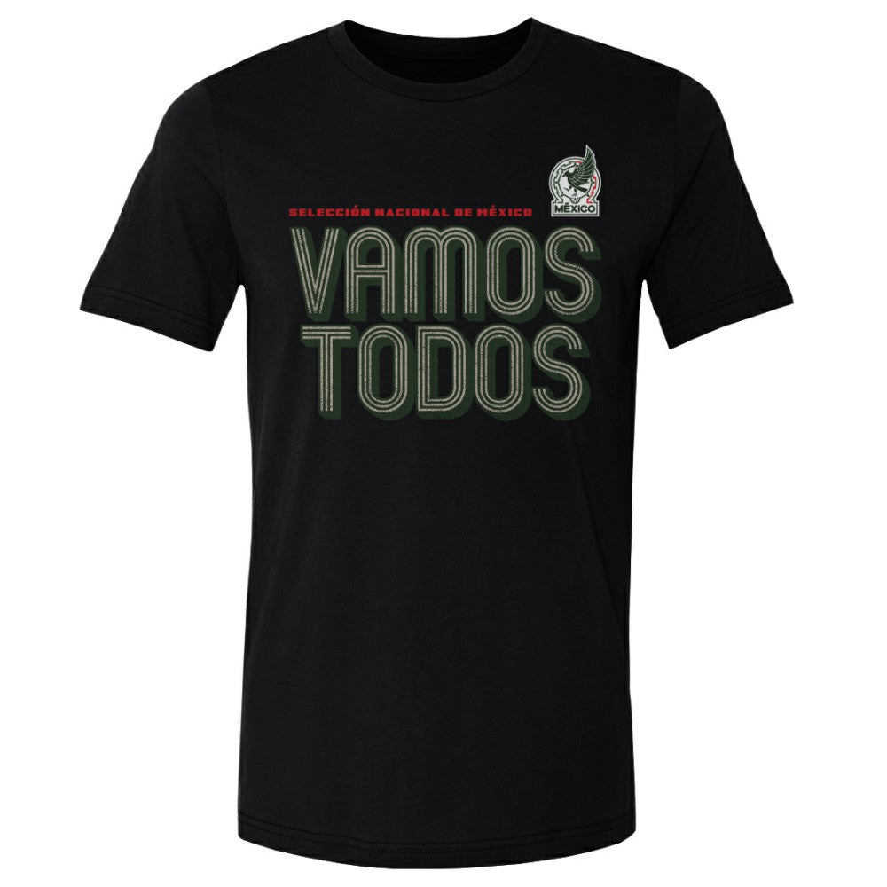Mexico National Team 500 Level Vamos Todos Inline Bold Cotton T-Shirt for sale - Black 