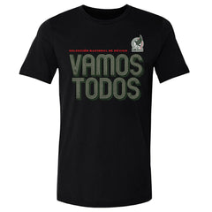 Mexico National Team 500 Level Vamos Todos Inline Bold Cotton T-Shirt for sale - Black 