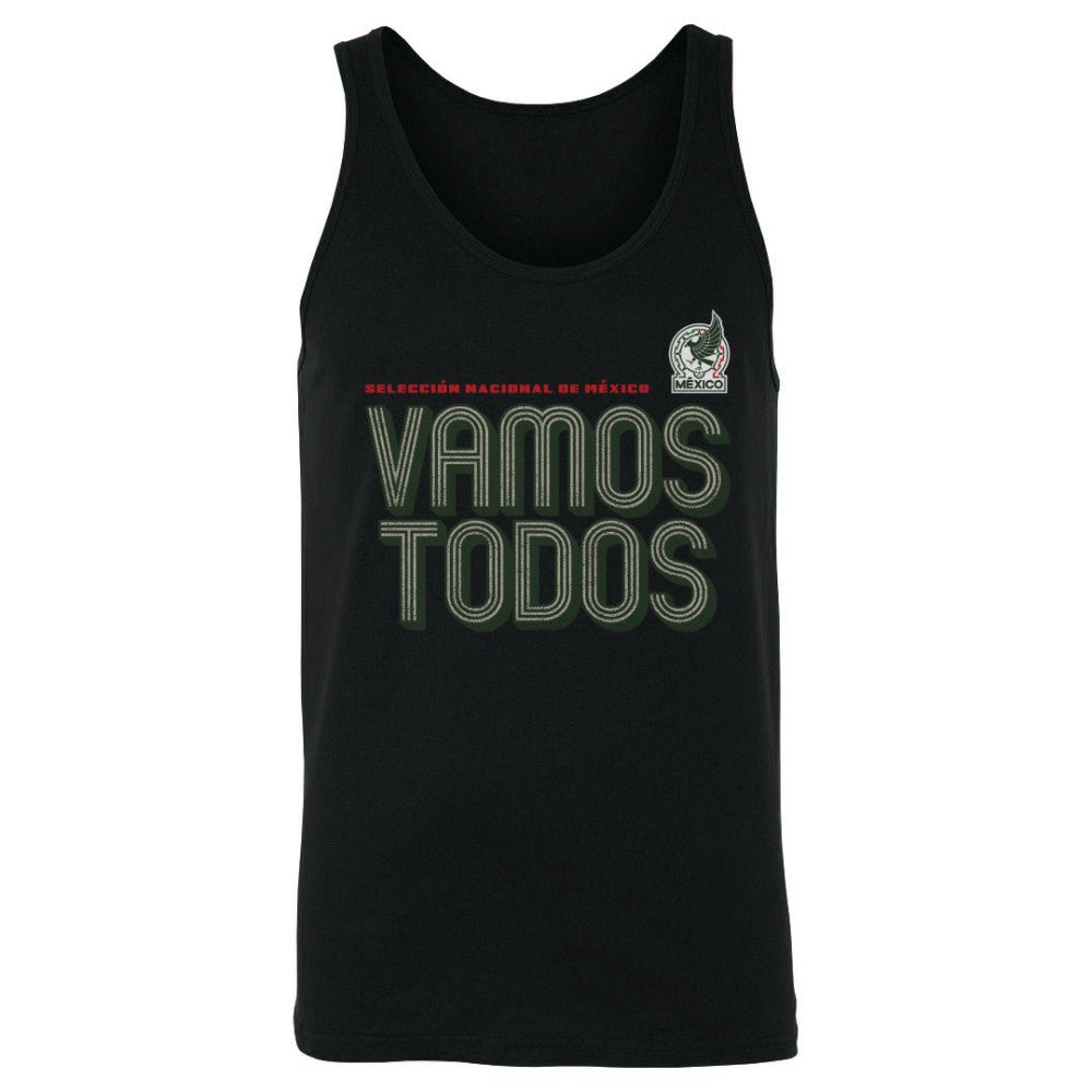 Mexico National Team 500 Level Vamos Todos Inline Bold Tank Top for sale - Black 