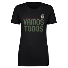 Mexico National Team 500 Level Women's Vamos Todos Inline Bold T-Shirt for sale - Black 