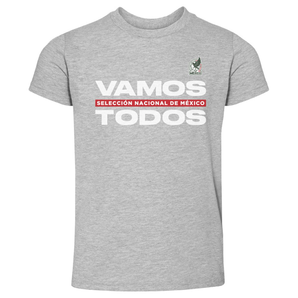 Mexico National Team 500 Level Toddler Vamos Todos T-Shirt for sale - Heather Gray 