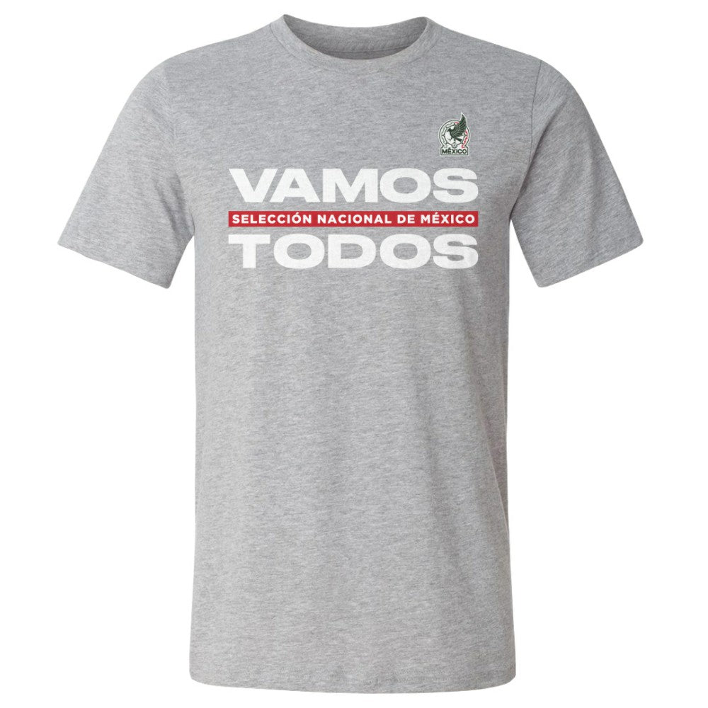 Mexico National Team 500 Level Vamos Todos Cotton T-Shirt for sale - Heather Gray 