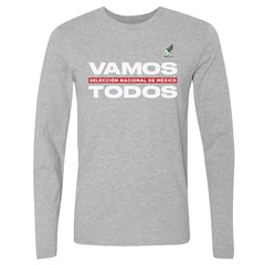 Mexico National Team 500 Level Vamos Todos Long Sleeve T-Shirt for sale - Heather Gray 