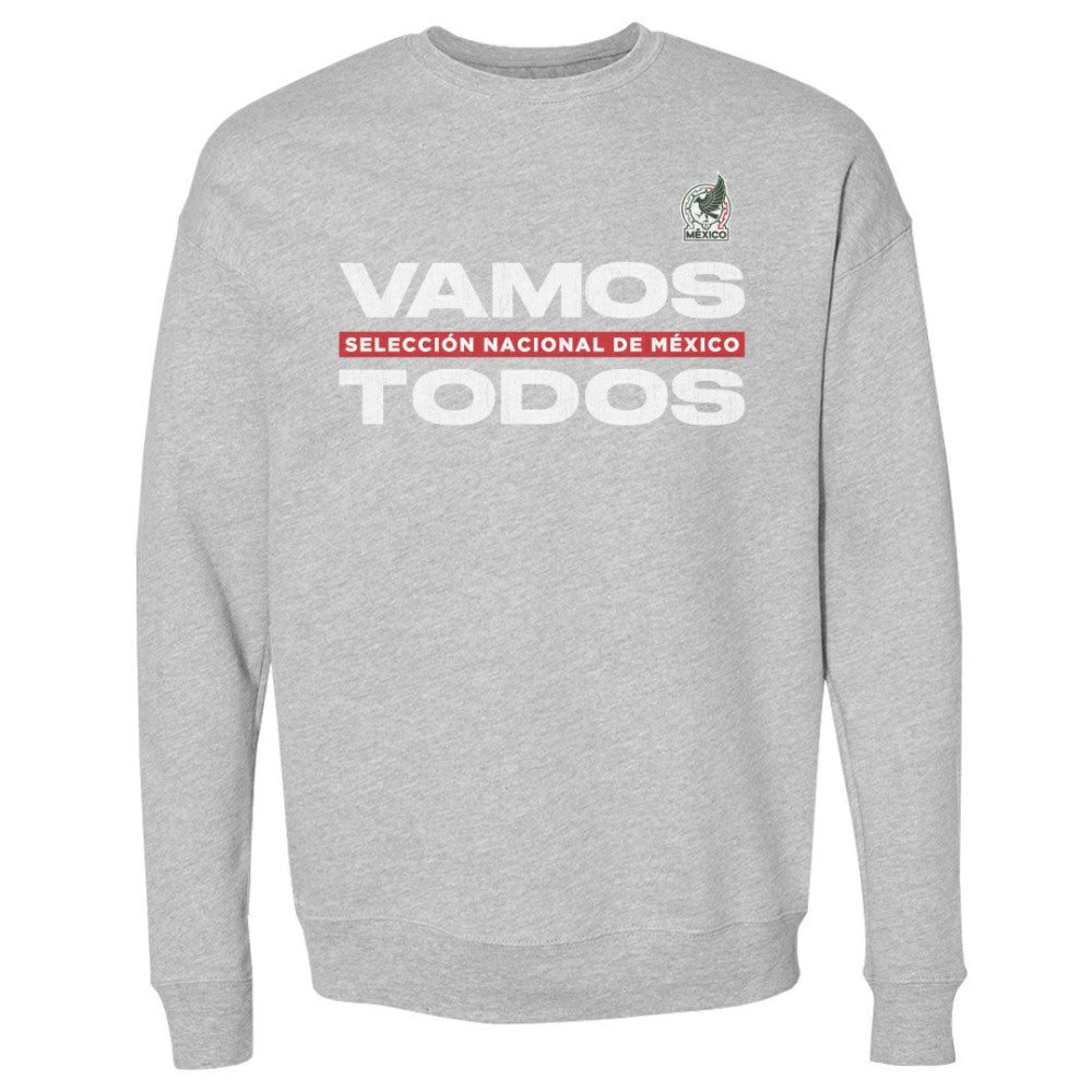 Mexico National Team 500 Level Vamos Todos Crewneck Sweatshirt for sale - Heather Gray 