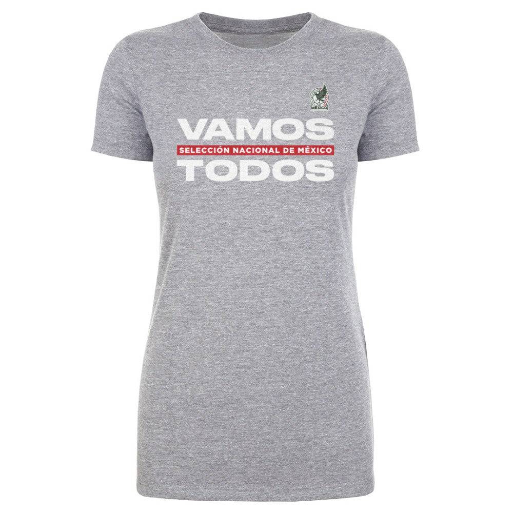 Mexico National Team 500 Level Women's Vamos Todos T-Shirt for sale - Heather Gray 