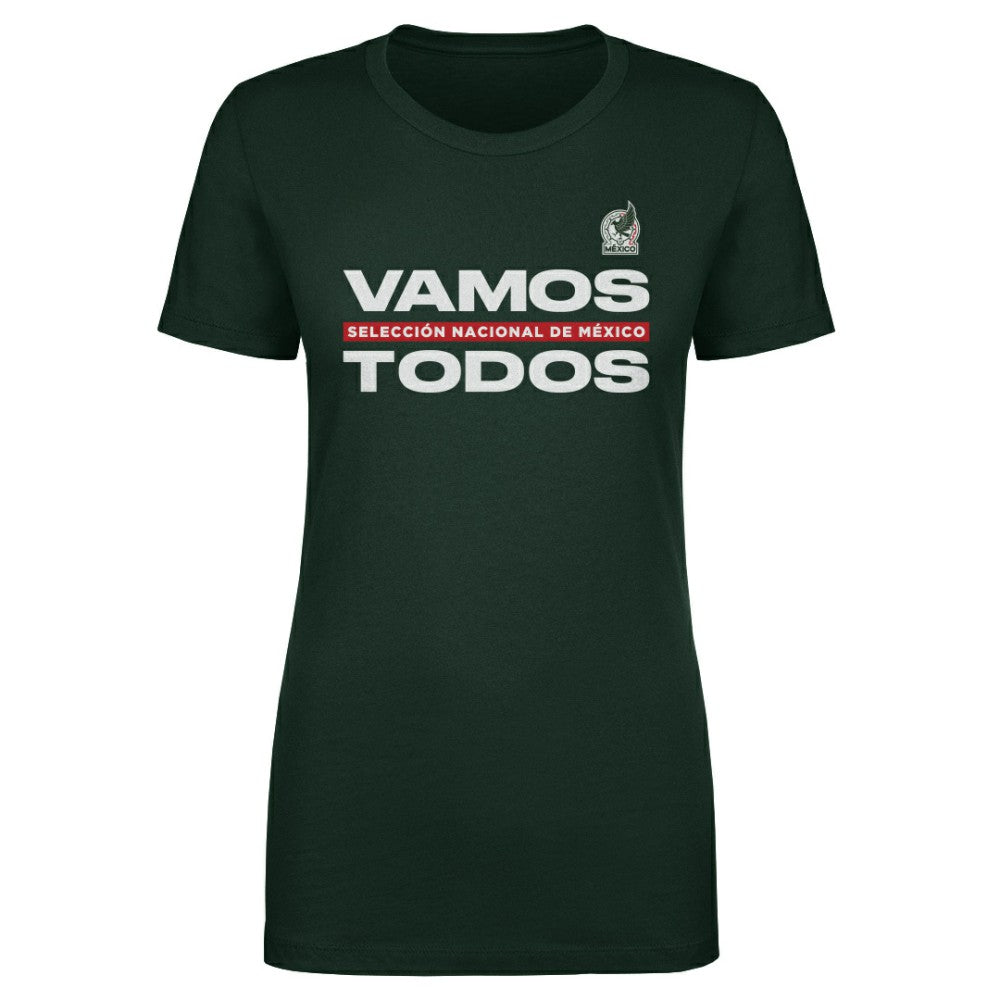 Mexico National Team 500 Level Women's Vamos Todos T-Shirt for sale - Dark Green 