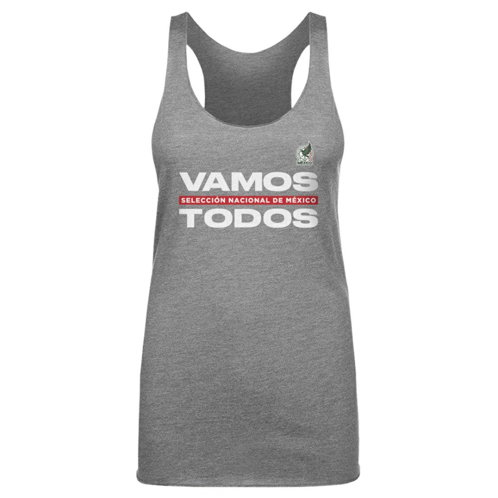 Mexico National Team 500 Level Women's Vamos Todos Tri-Blend Tank Top for sale - Gray 