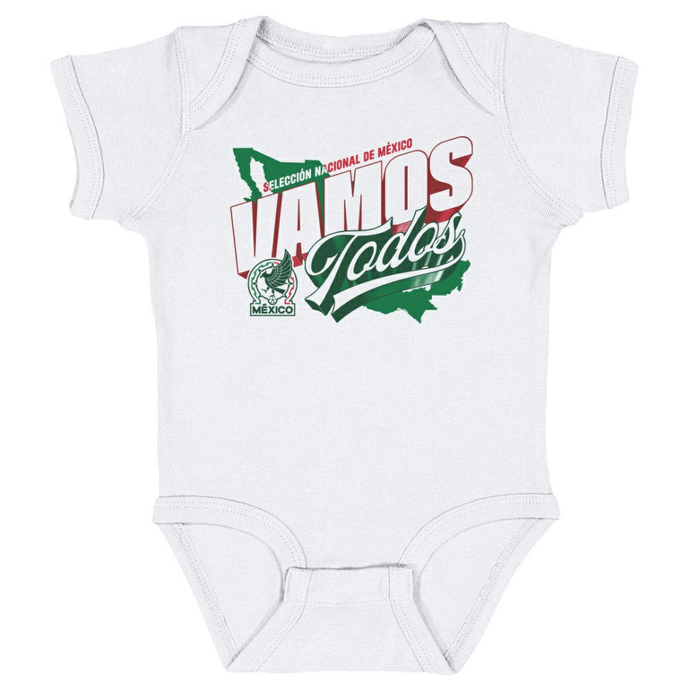 Mexico National Team 500 Level Infant Vamos Todos Country Bodysuit for sale - White 