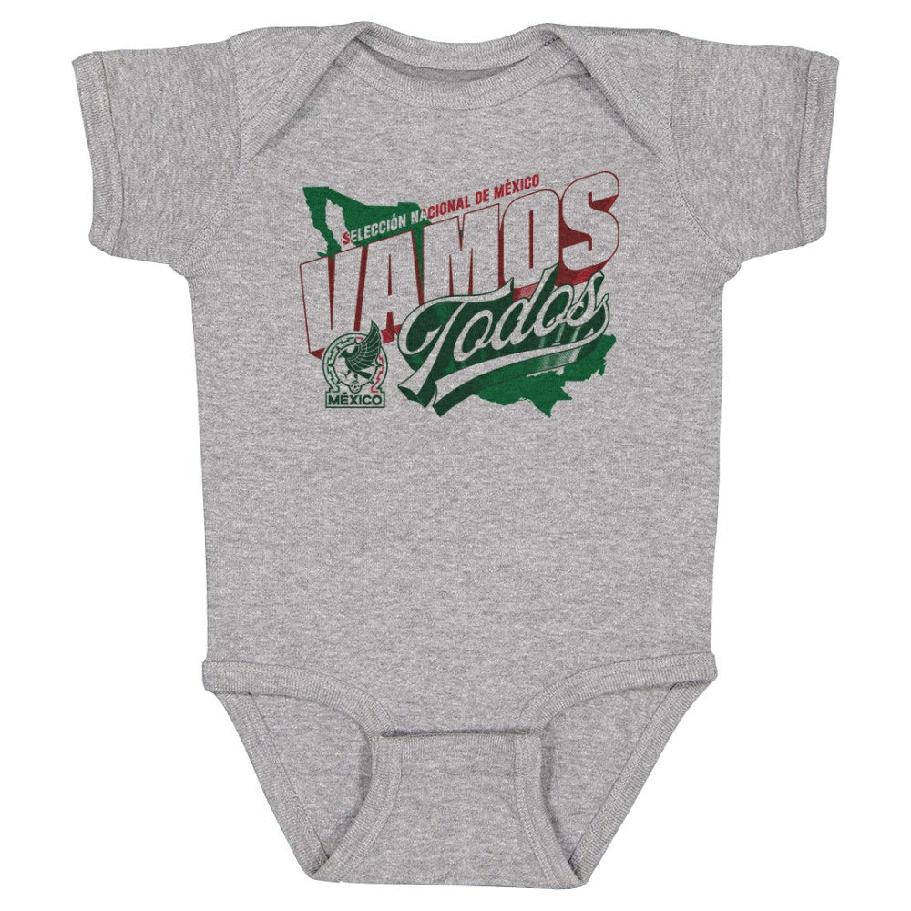 Mexico National Team 500 Level Infant Vamos Todos Country Bodysuit for sale - Heather Gray 