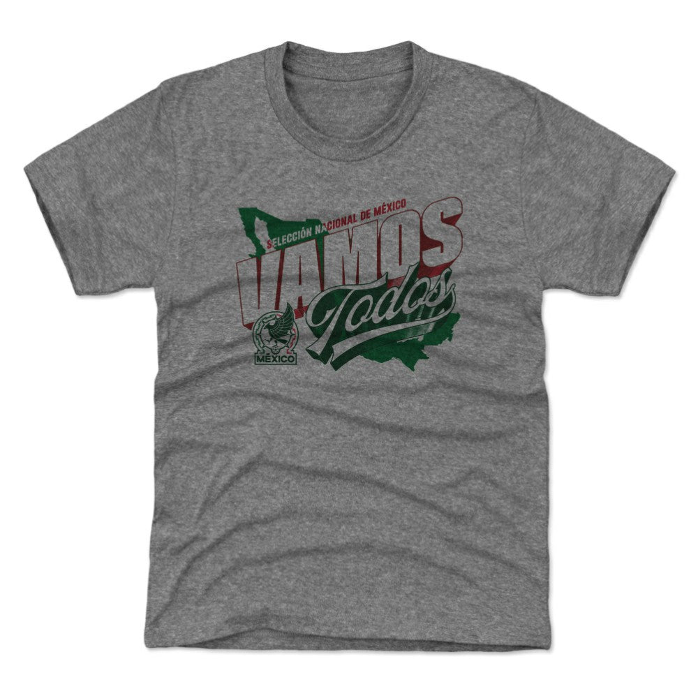 Mexico National Team 500 Level Youth Vamos Todos Country T-Shirt for sale - Gray 