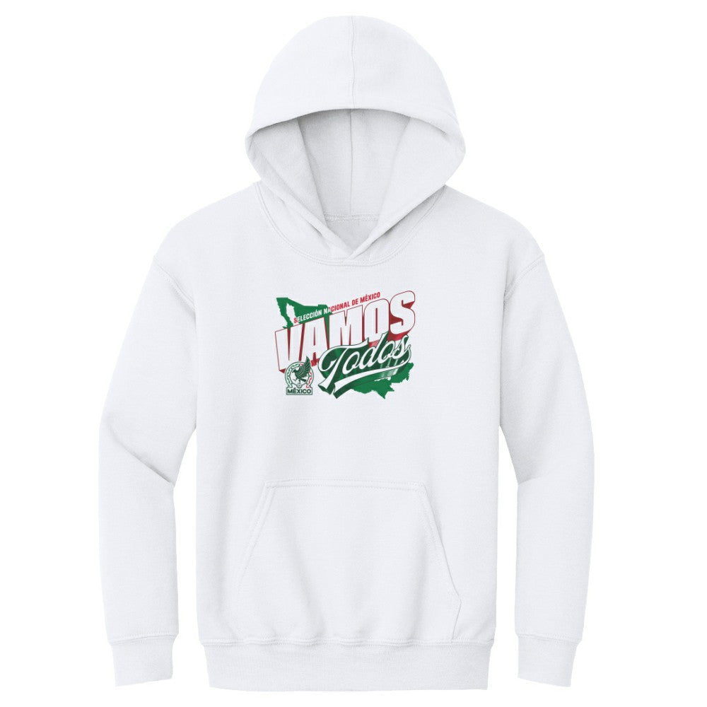 Mexico National Team 500 Level Youth Vamos Todos Country Pullover Hoodie for sale - White 