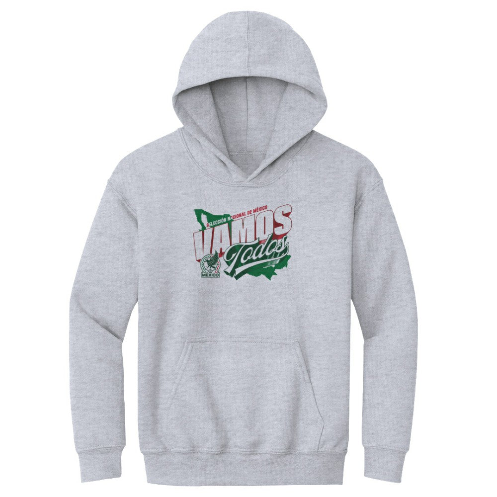 Mexico National Team 500 Level Youth Vamos Todos Country Pullover Hoodie for sale - Gray 