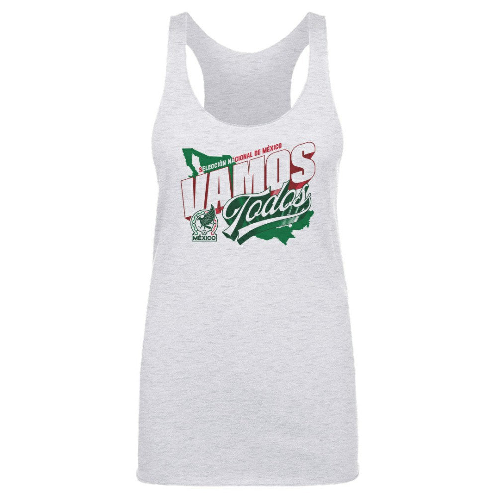 Mexico National Team 500 Level Women's Vamos Todos Country Tri-Blend Tank Top for sale - Gray 