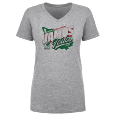 Mexico National Team 500 Level Women's Vamos Todos Country V-Neck T-Shirt for sale - Heather Gray 