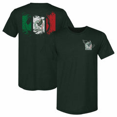 Mexico National Team 500 Level Grunge Flag Premium Tri-Blend T-Shirt for sale - Dark Green 