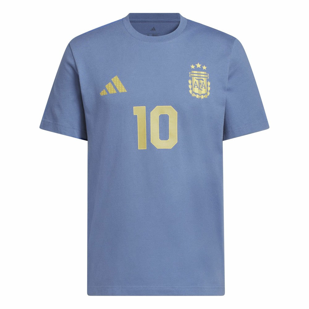 Lionel Messi Argentina National Team Name & Number T-Shirt for sale - Blue 