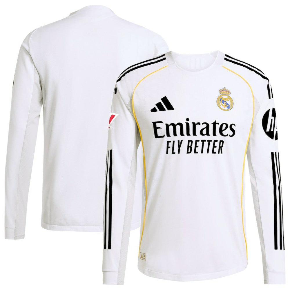 Real Madrid 2025/26 Home Long Sleeve Jersey Discount - White 