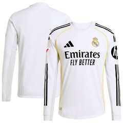 Real Madrid 2025/26 Home Long Sleeve Jersey Discount - White 