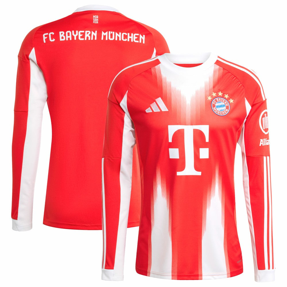 Bayern Munich 2025/26 Home Replica Long Sleeve Jersey on sale - Red 