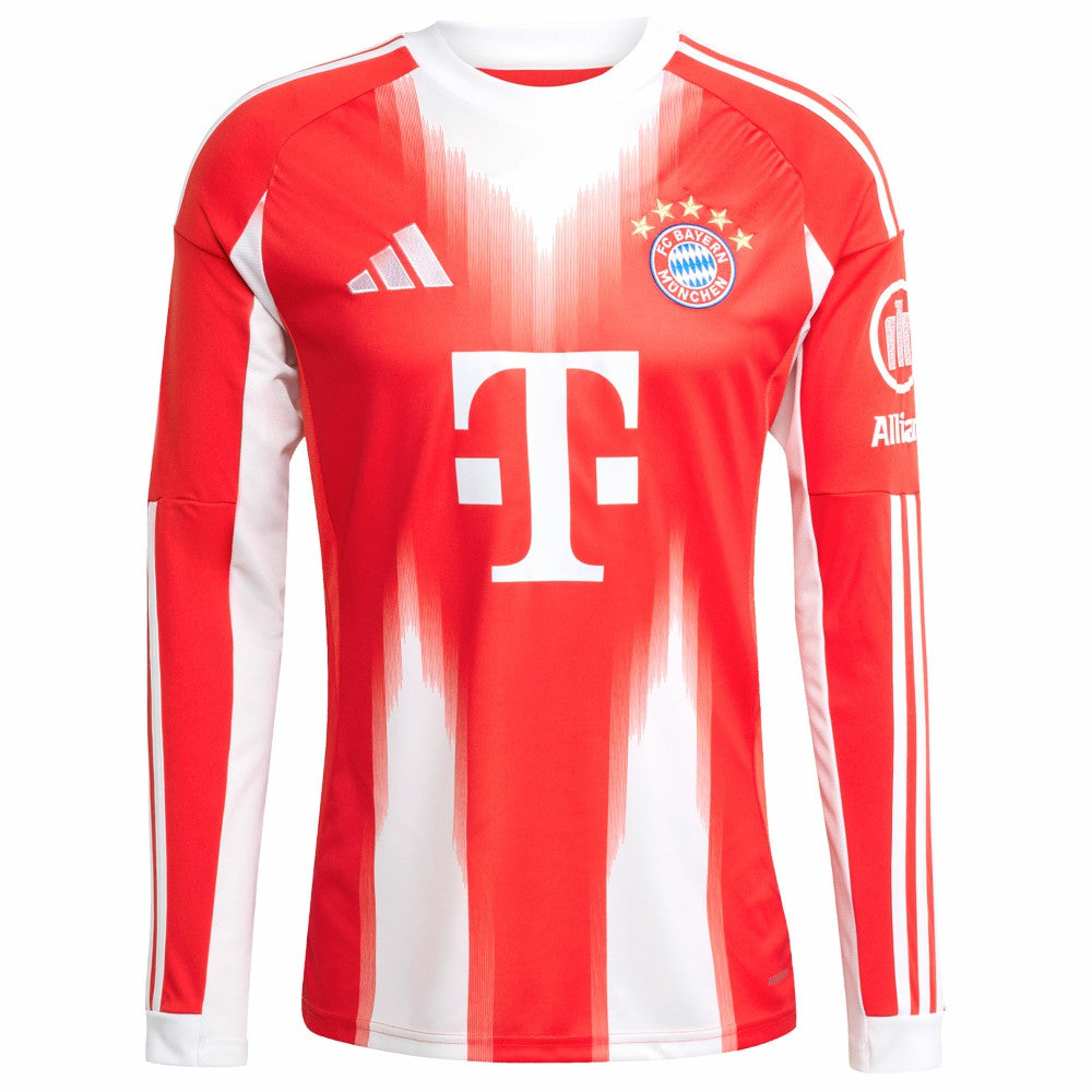 Bayern Munich 2025/26 Home Replica Long Sleeve Jersey on sale - Red 