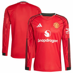 Manchester United Home 2025/26 Replica Long Sleeve Jersey Discount - Red 