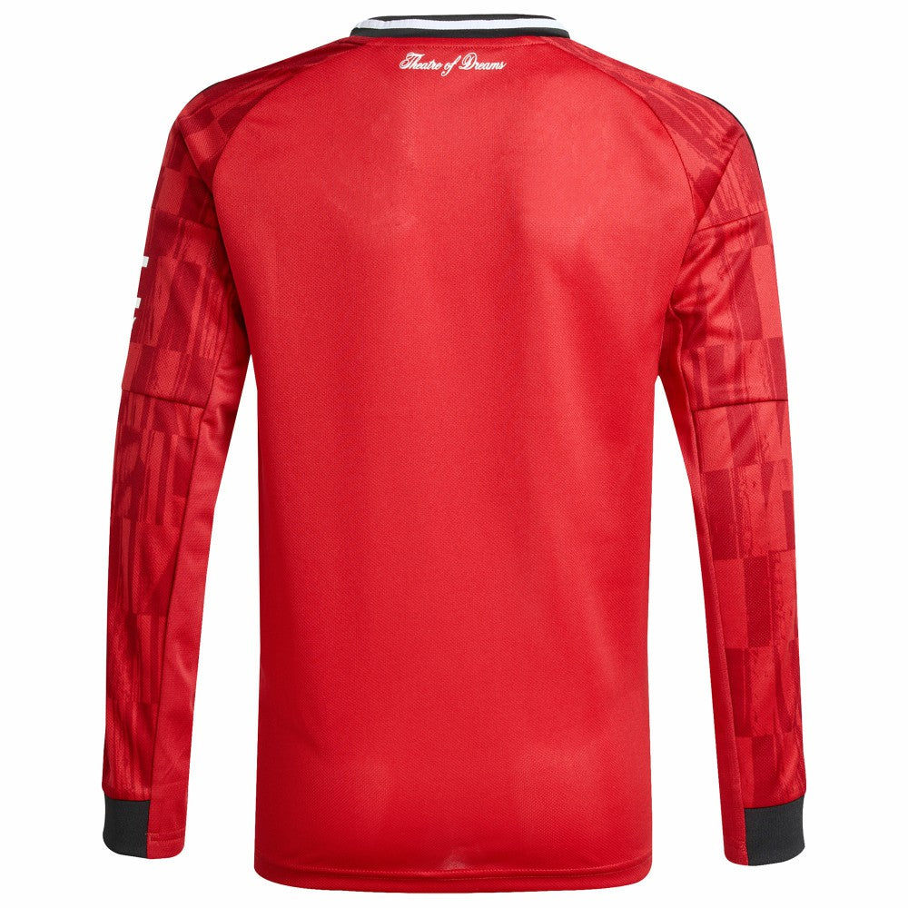 Manchester United Youth Home 2025/26 Replica Long Sleeve Jersey Discount - Red 