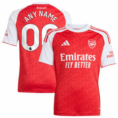 Arsenal Youth 2025/26 Home Replica Custom Jersey on sale - Red 