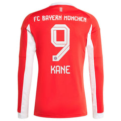 Harry Kane Bayern Munich 2025/26 Home Replica Long Sleeve Jersey on sale - Red 