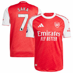 Bukayo Saka Arsenal 2025/26 Home Player Jersey on sale - Red 