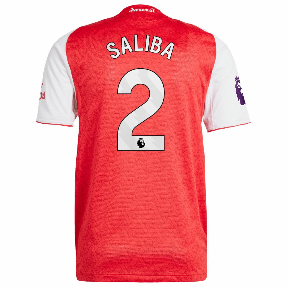 William Saliba Arsenal 2025/26 Home Player Jersey on sale - Red 