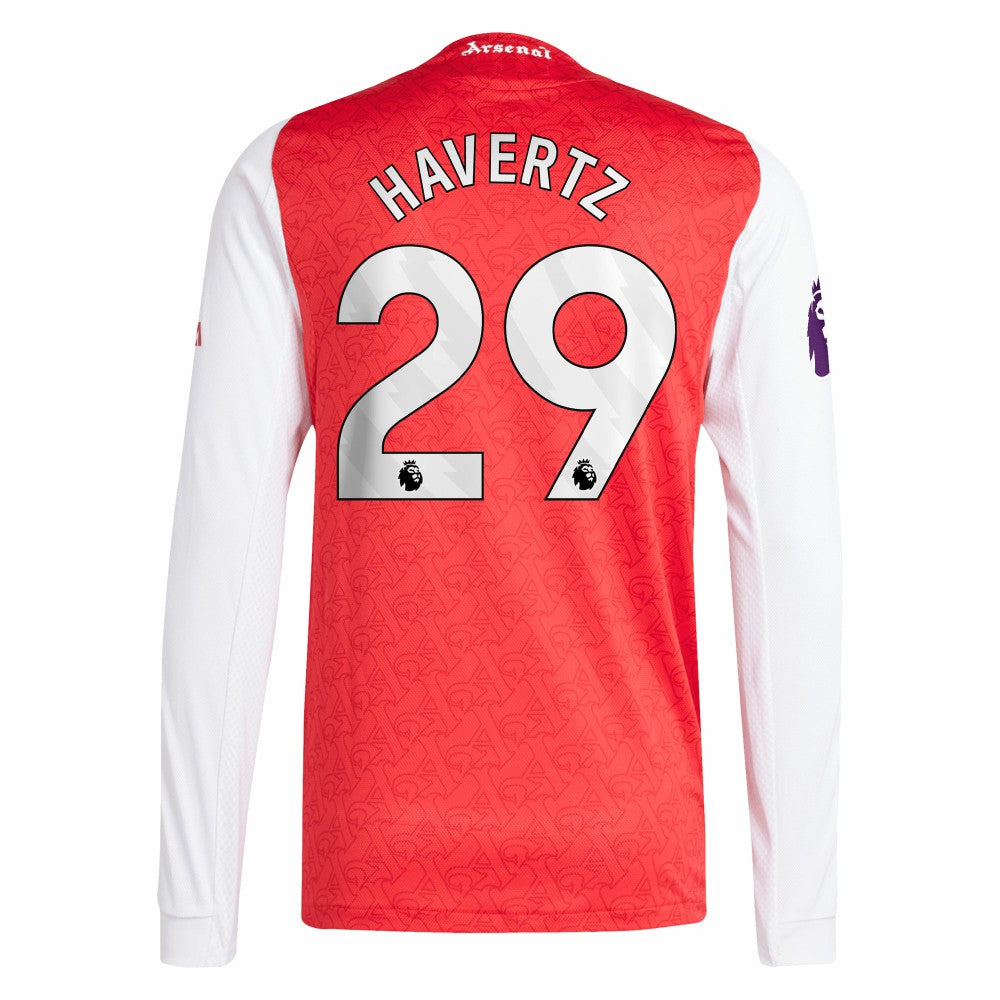 Kai Havertz Arsenal 2025/26 Home Long Sleeve Player Jersey on sale - Red 