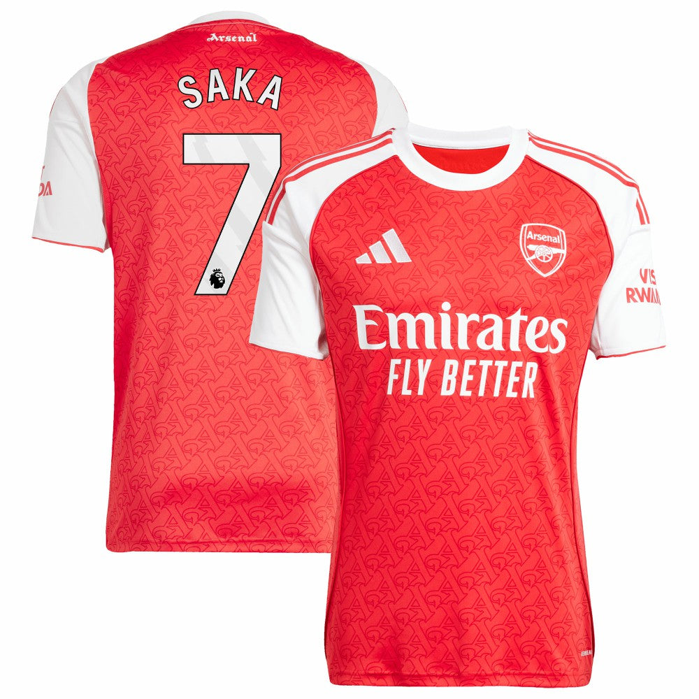 Bukayo Saka Arsenal 2025/26 Home Replica Player Jersey on sale - Red 