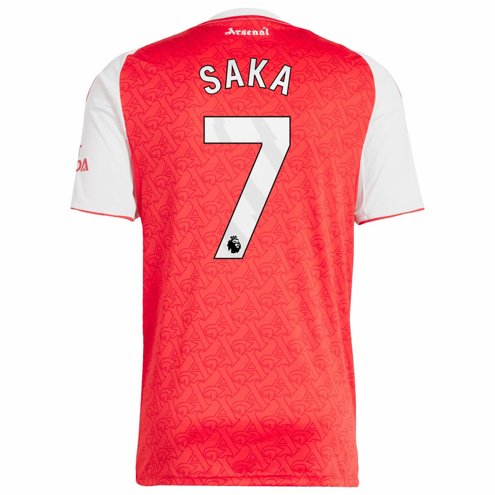 Bukayo Saka Arsenal 2025/26 Home Replica Player Jersey on sale - Red 