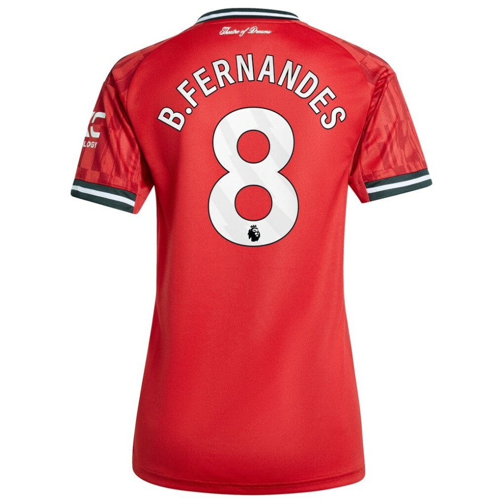 Bruno Fernandes Manchester United Women's Home 2025/26 Replica Player Jersey Discount - Red 