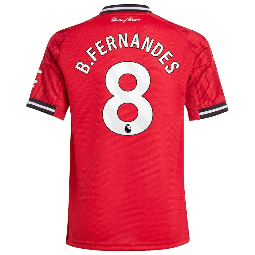 Bruno Fernandes Manchester United Youth Home 2025/26 Replica Player Jersey Discount - Red 