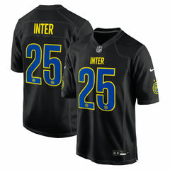 Inter Milan 2025 Soccer x NFL Game Jersey Discount - Black 