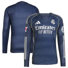 Real Madrid 2025/26 Away Long Sleeve Jersey Discount - Blue 
