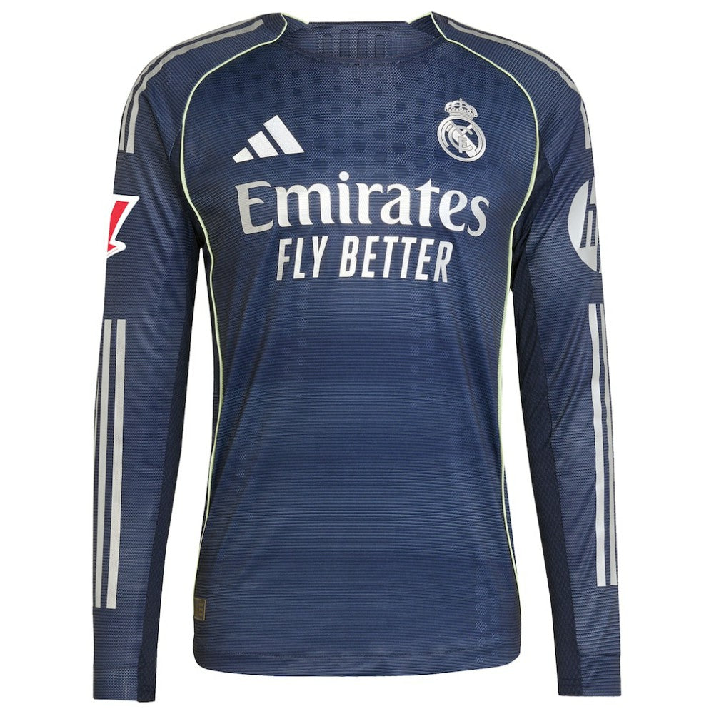 Real Madrid 2025/26 Away Long Sleeve Jersey Discount - Blue 