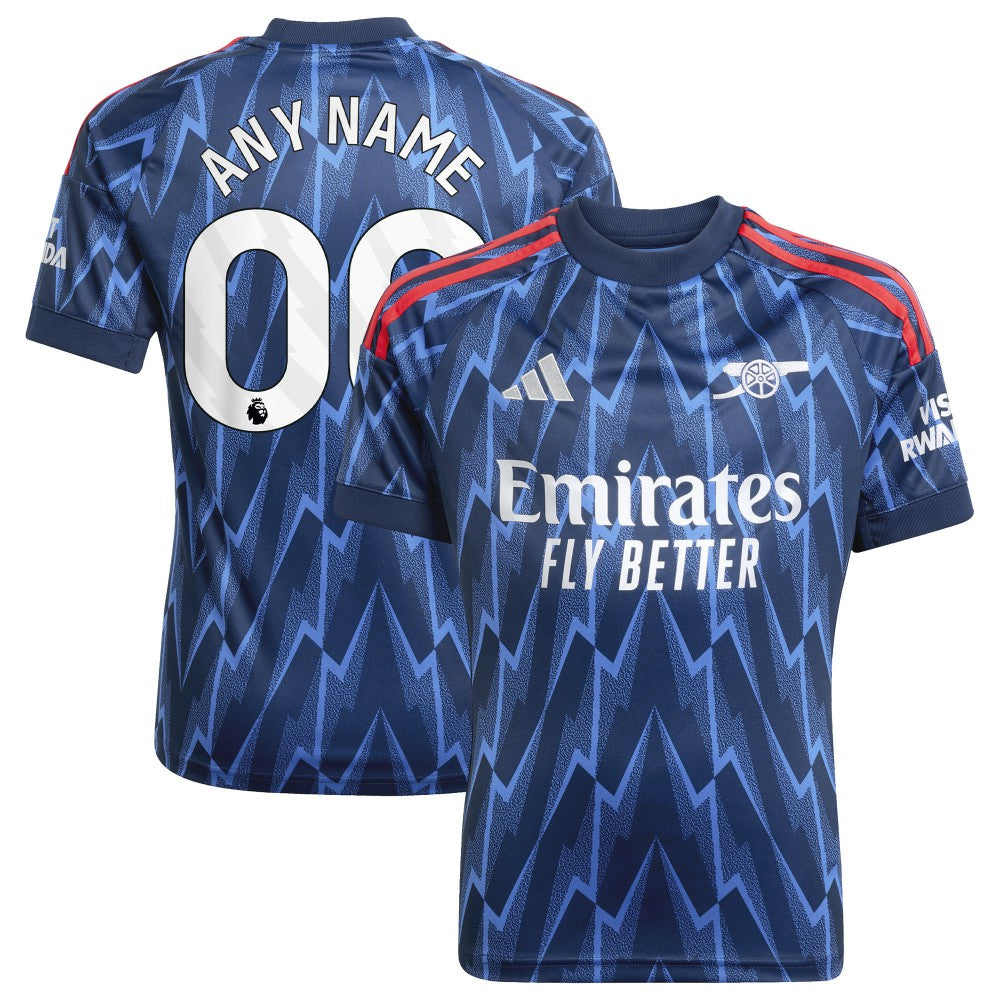 Arsenal Youth 2025/26 Away Replica Custom Jersey on sale - Blue 