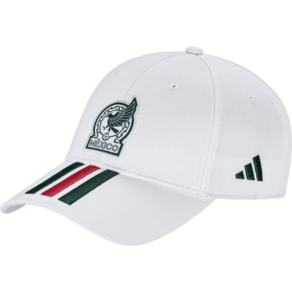 Mexico National Team Unisex FIFA x World Cup 2026 3 Stripes Baseball Adjustable Hat for sale - White 