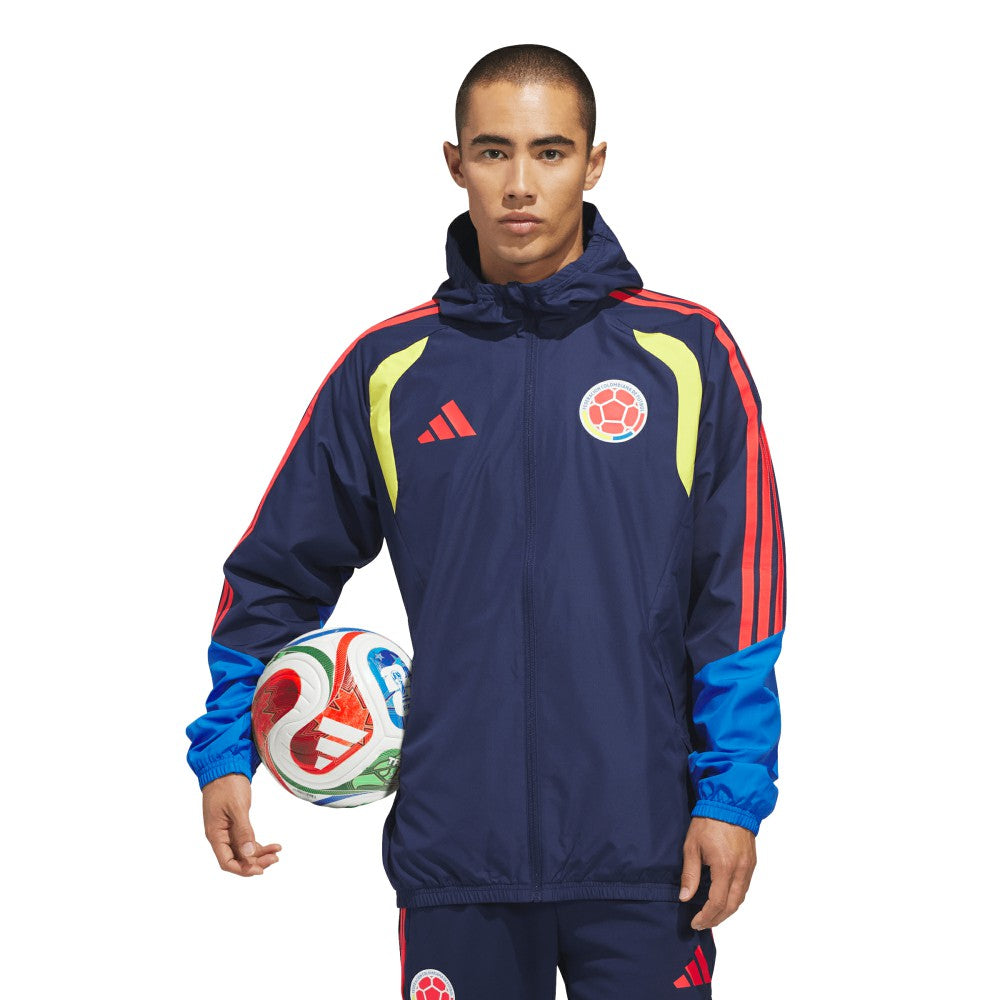 Colombia National Team FIFA x World Cup 2026 Tiro All Weather Full-Zip Jacket for sale - Navy 