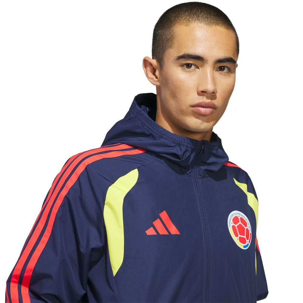 Colombia National Team FIFA x World Cup 2026 Tiro All Weather Full-Zip Jacket for sale - Navy 