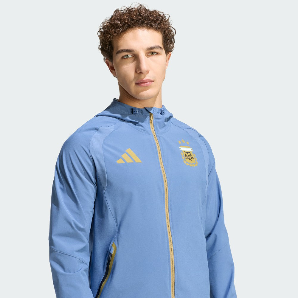 Argentina National Team FIFA x World Cup Tiro Travel Raglan Full-Zip Windbreaker Hoodie for sale - Blue 