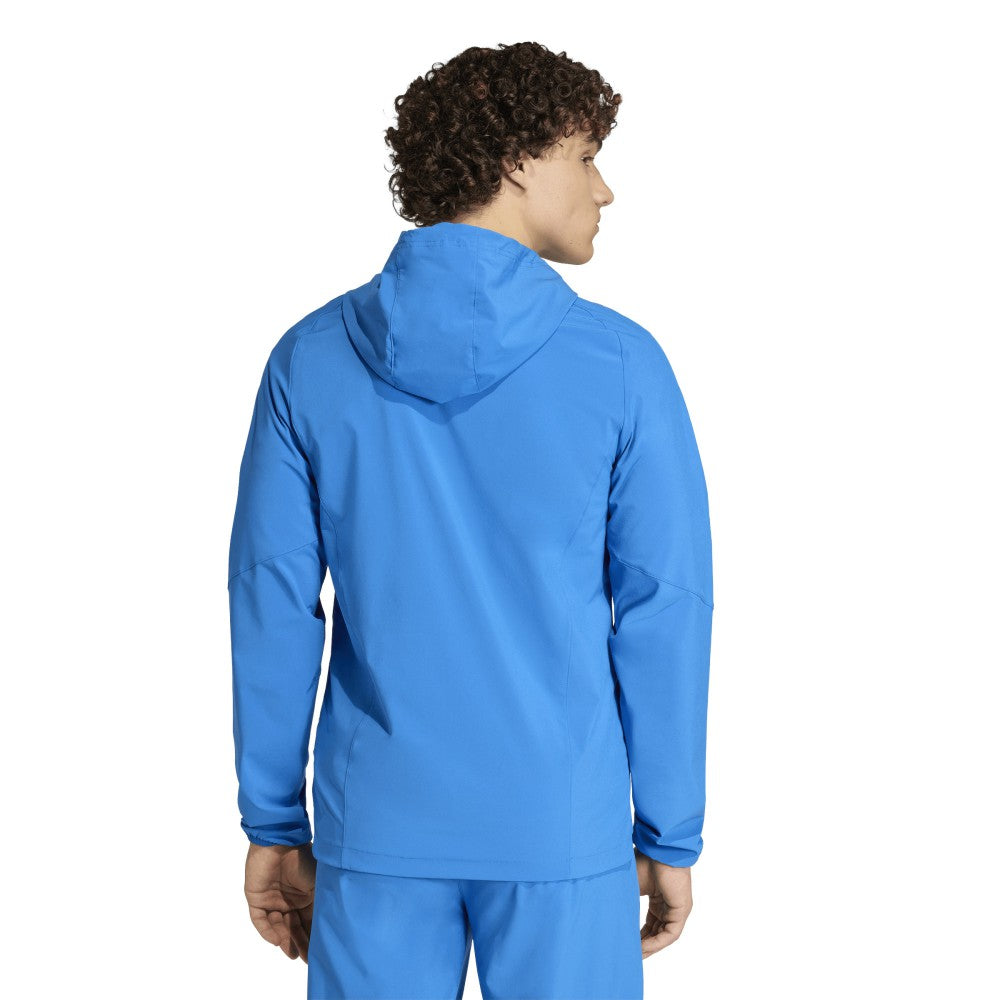 Colombia National Team FIFA x World Cup 2026 Tiro Travel Raglan Full-Zip Windbreaker Hoodie for sale - Blue 